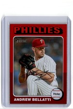 2024 Topps Heritage Red Border Andrew Bellatti Phillies #79