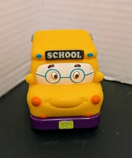 My B Toys Yellow School Bus Gus Mini Pullback Baby Toddler Toy