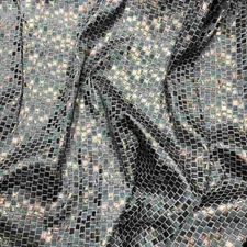 Sky Blue PATIO Jacquard Print Metallic - Custom Tablecloths, Machine Washable