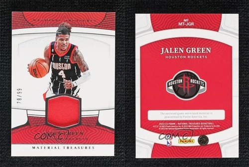 2022-23 Panini National Treasures Material Treasures /99 Jalen Green #MT-JGR