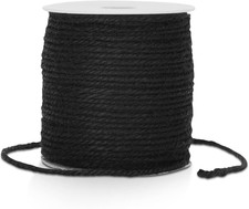 Natural Jute Twine, 3MM 328 Feet Thick Garden Twine String, Black Heavy Duty ...