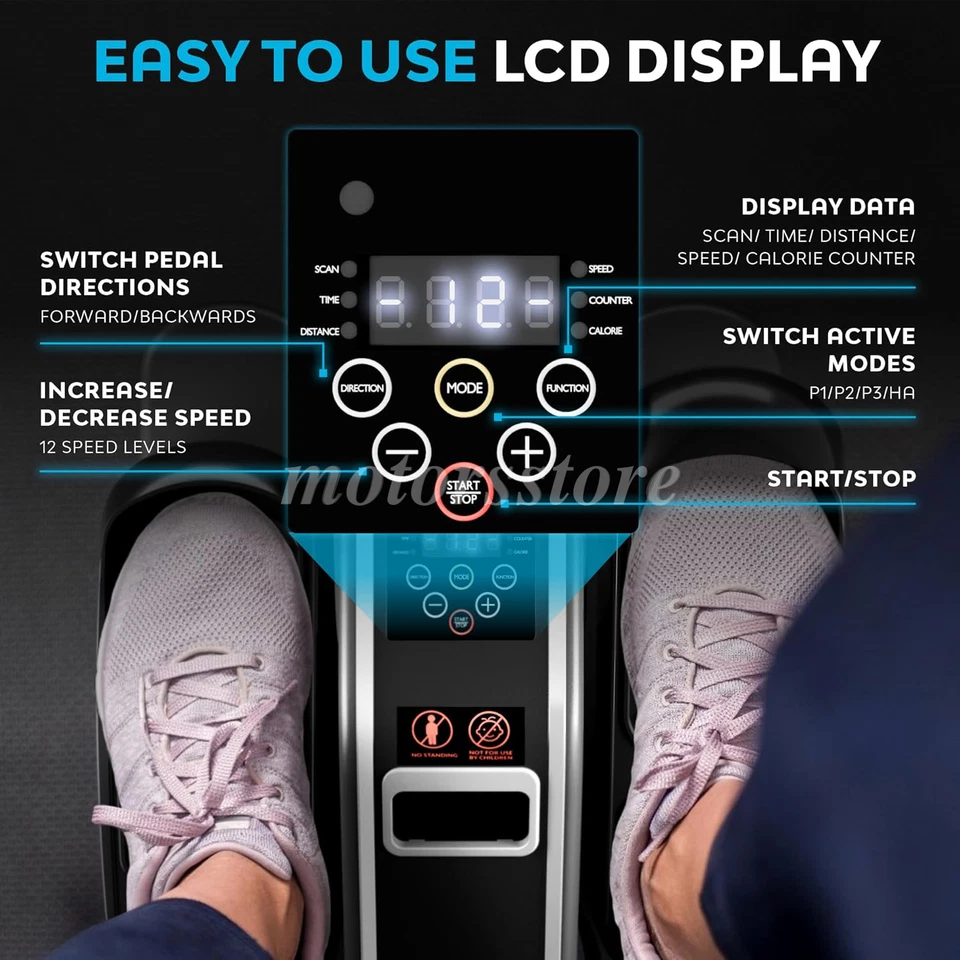 Ejercitador de piernas elipse sentado mejorado elíptico debajo del escritorio 2025 control remoto Foto 2 de 4