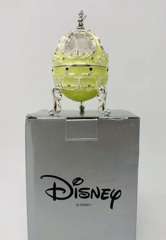 Disney Store TINKER BELL Decorativo Huevo Anillo Soporte Metal, Esmalte y Cristales Sin usar, en caja Foto 2 de 4