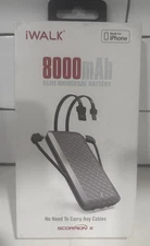 iWalk Scorpion 8000 mAh Slim External Battery Power Bank  USB-C Micro