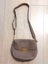 FURLA Club Shoulder Bag Greige Elegant and Versatile Free Shipping from Japan