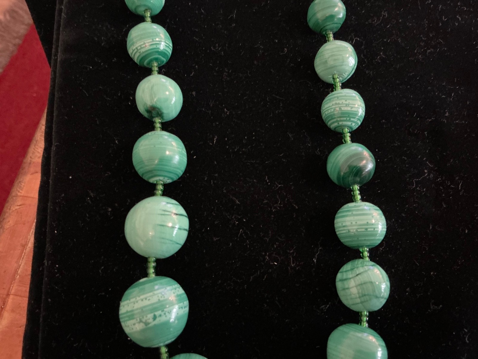 Malachite Gemstone Statement Strand Necklace - image 20