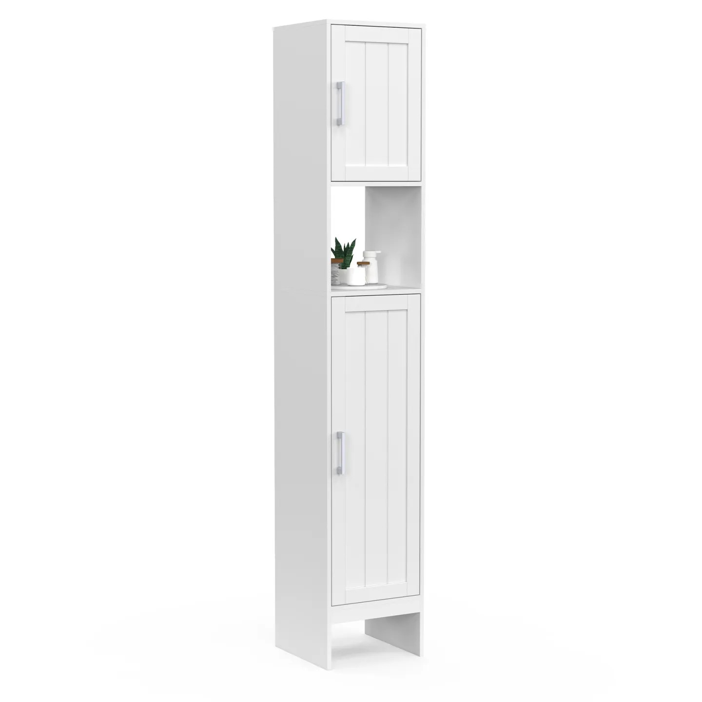 Colonne de salle de bain WALDO blanche gain de place pour petits espaces