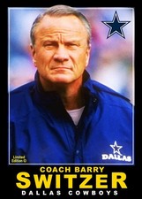 Coach Barry Switzer Dallas Cowboys ACEO card 25 numbered & signed by the artist