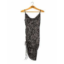 Forever 21 Backless Midi Dress Medium Snakeskin Animal Print Mobwife Sexy Chic