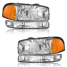 Headlights OE Replacement 1-Clear Lens  Chrome Housing  Amber Reflector