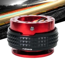 NRG Red Body/Black Ring Gen 2.1 Steering Wheel Quick Release Adapter 6-Hole