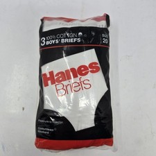 SEALED Vintage Hanes 1987 Teenage Boys Size 20 Red Line Made USACotton Underwear