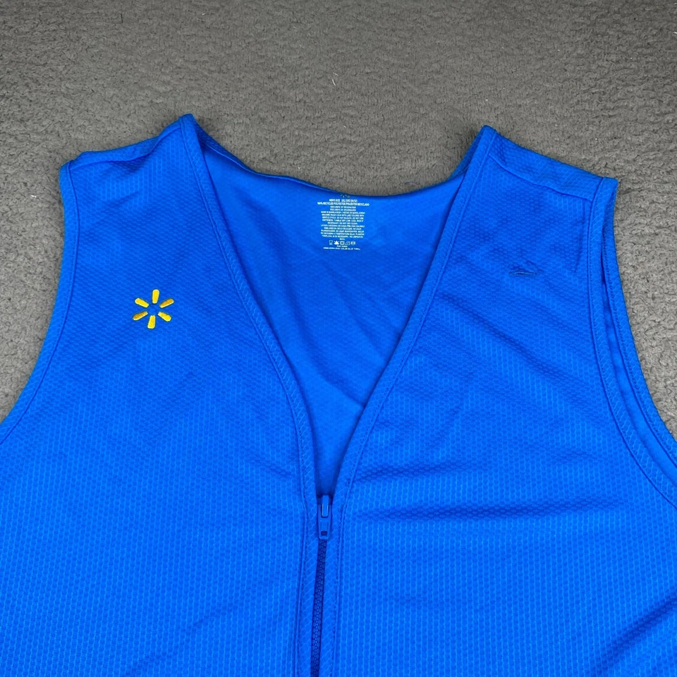 Walmart Employee Vest Mens 2XL Blue Full Zip Sleeveless Associate Uniform - Image 2 of 4