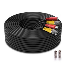 WILDHD 200ft Bnc Cable All-in-One Siamese Video and Power 200FT 1PACK, Black