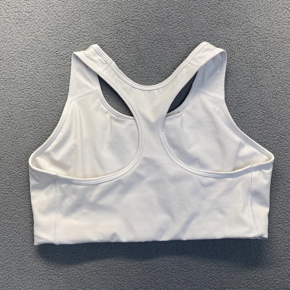 NIKE Dri Fit 1 Piece BV3636-100 White/Black Women's Size XL,Sport Bra,Pre Owned - Image 2 of 4