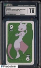 2019 Pokemon Pocket UNO 9 Green Playing Cards Mewtwo CGC 10 GEM MINT