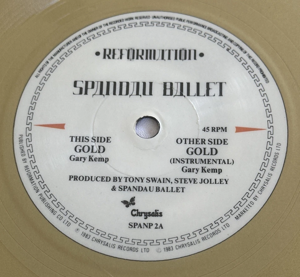 Spandau Ballet ~ Gold ~ 7” Gold Vinyl / Picture Disc NM Condition - Image 4 of 4