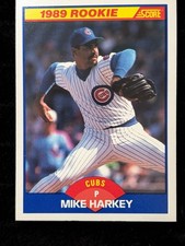 1989 Score Rookie Mike Harkey Baseball Card Cubs 624 MLB Vintage Memorabilia