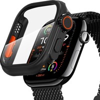 HüLle FüR Apple Watch 46Mm SchutzhüLle UltradüNn PC Schwarz Case Glas Schutz