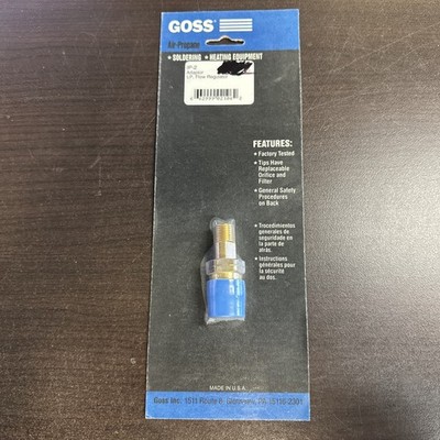 Goss IP-2 Adaptor LP Flow Regulator. NEW 