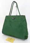 Authentic PRADA Green Nylon Tote Bag Purse #63348