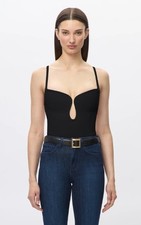 Herve Leger Paris Jules Bodysuit Black Size XXS Top