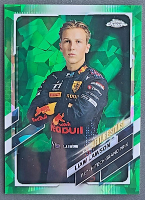 2021 Topps Chrome Sapphire Formula 1 Green /75 Liam Lawson #68 F1 RC SP