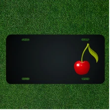 Custom Personalized License Plate With Add Names To Red Cherry Design NEW