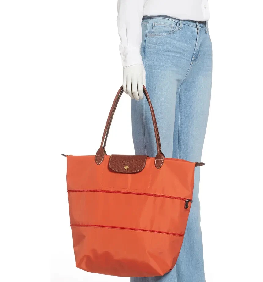  Longchamp Le Pliage Club Large Travel Tote Bag, Orange :  Clothing, Shoes & Jewelry