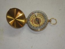 COMPASS BRASS LIDDED HIKING GEAR SPORTS HIGH QUALITY 2" DIA