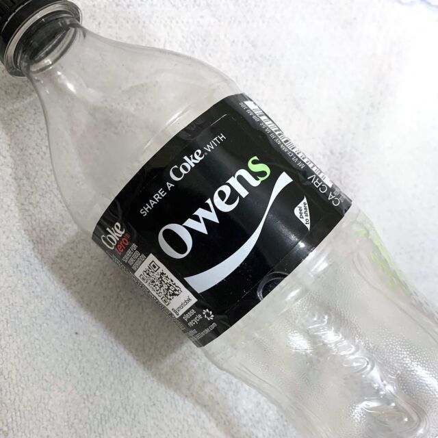 Share a Coca-Cola with OWENS Coca-Cola Bottiglia e tappo di plastica personalizzati 20 fl oz