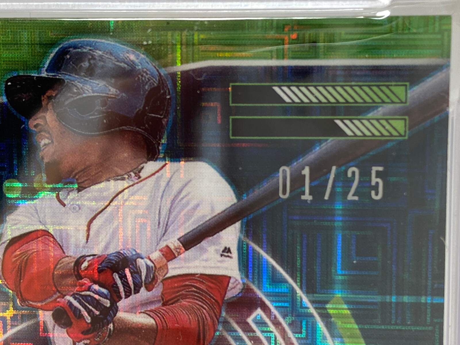2018 Panini Cyber Monday #18 Mookie Betts JERSEY Serial #1/25 PSA 8 GAME WORN view 2