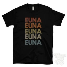 EUNA REPEATED RETRO STYLE T-SHIRT mens & womens novelty cool name gift