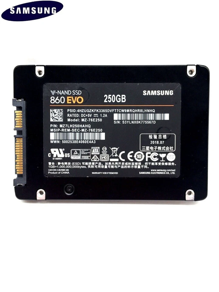 Samsung 860 EVO 2.5" SATA III SSD 250G 500G 1TB V-NAND Disk Solid State Drive - Image 3 of 4