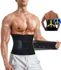 Men Waist Trainer Belt Body Shaper Tummy Control Slimming Belly Fat Burner Band