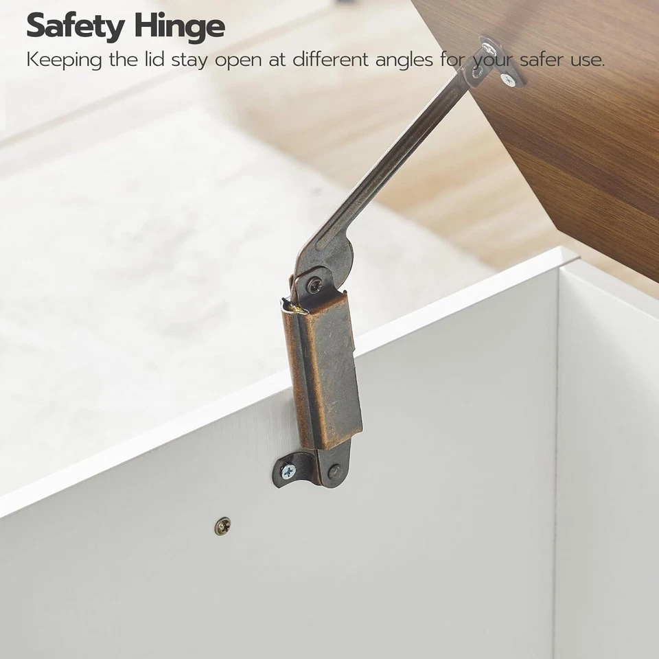 Скамья для хранения сундук сундук игрушка вход организованный белый и ореховый - Изображение 4 из 4