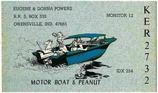 Eugene & Donna Powers, Owensville, Indiana - Amateur Radio QSL KER2732