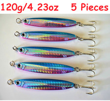 5 Pieces 120g /4.3oz Blue Pink Colt Sniper Metal Jig  Vertical Saltwater Lures