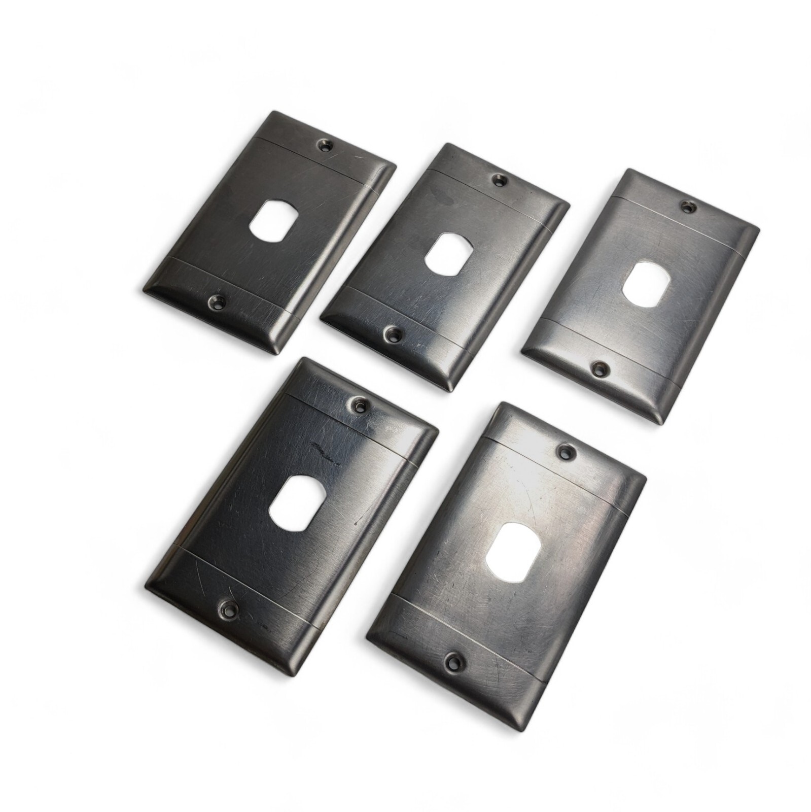 5X Single Gang 1-HOLE Despard vertical switch Wall Plate Cover Chrome plated