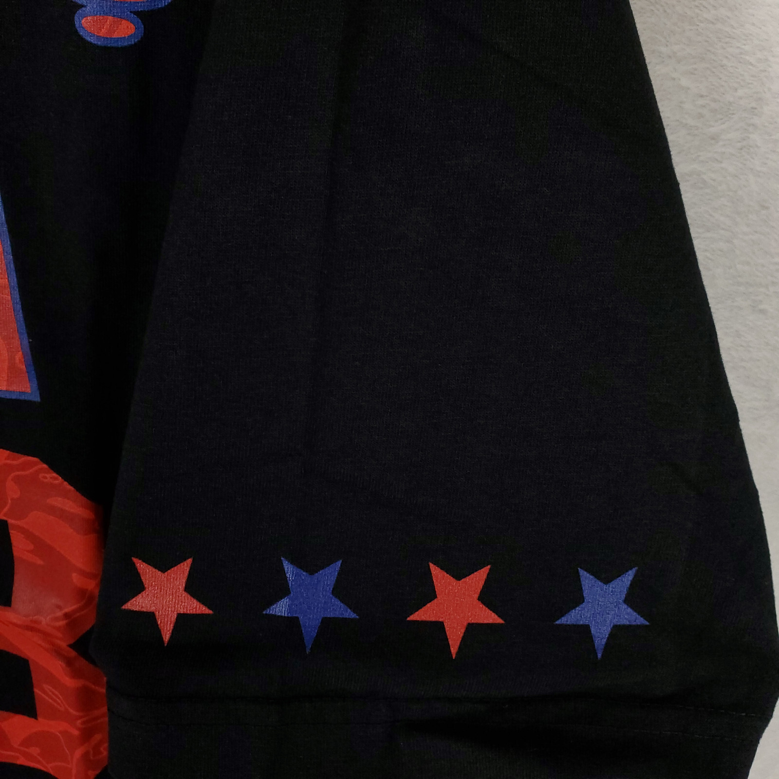 AAPE BAPE NBA All-Star Mitchell & Ness Large Shirt #88 Red Blue Stars Black NWT thumbnail 5