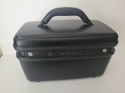 Samsonite サムソナイト　シルエットビューティーケース　ヴィンテージ Vintage Samsonite Silhouette Black Makeup Train Case w/ Mirror No