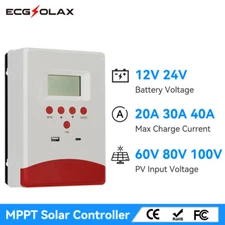 20/30/40 Amp MPPT Solar Charge Controller 12V / 24V Auto Solar Panel Controller