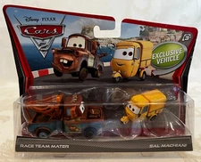 Disney Pixar Cars 2 RACE TEAM MATER & SAL MACHIANI 2 Pack