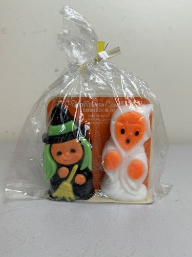 Vintage Halloween GURLEY & SUNI CANDLE LOT witch,ghost,JOL, With Tags - Picture 6 of 8