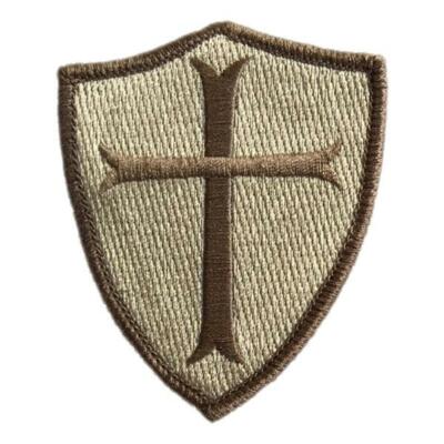 VELCRO  BRAND Fastener Morale HOOK PATCH Crusader Sheild Templar ATACS 3''