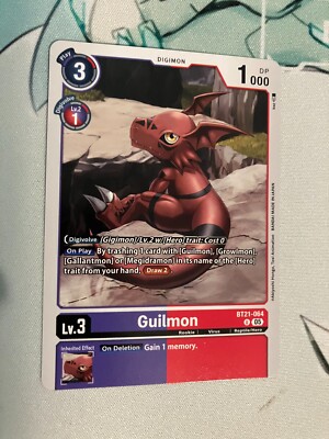 Guilmon BT21-064 U Digimon CCG | World Convergence NM