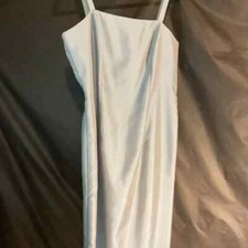 Alex Evenings Lt. Blue Asymmetrical Sheath Dress W/ Spaghetti Straps Sz 8
