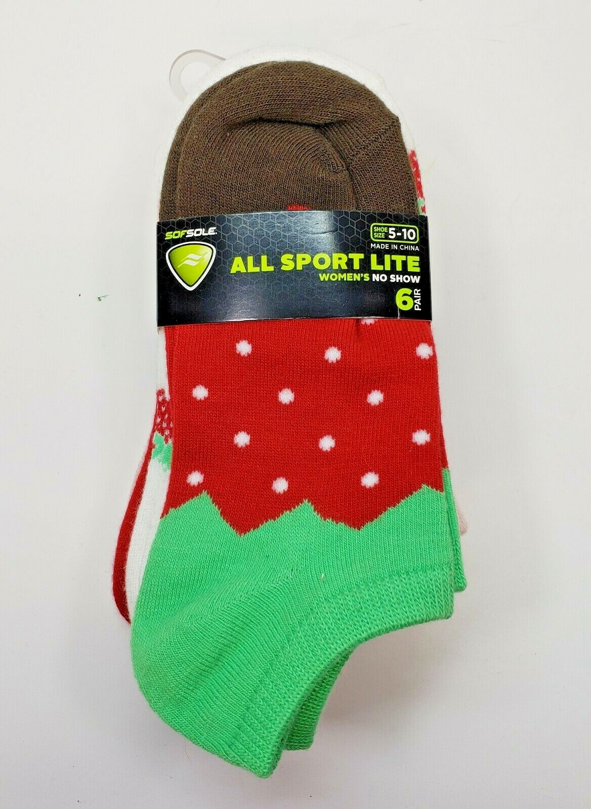 SAOLA Scarpe Sof Sole All Sport Lite donna no show 6 paia misura 5 10