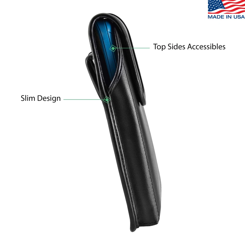 Funda de cuero vertical Turtleback Galaxy Note 8 para Otterbox DEFENDER BlackClip Foto 3 de 4