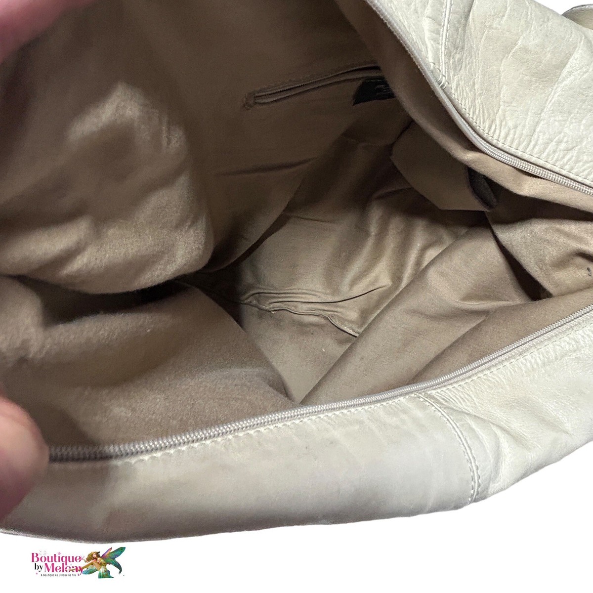 Pulicati Italy Vintage Hobo Handbag Zipper Closure Genuine